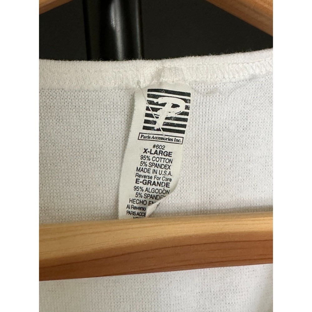 Vintage Paris Accessories, Inc Women's Tank Top XL Paris Vintage Fashion White - Picture 3 of 7
